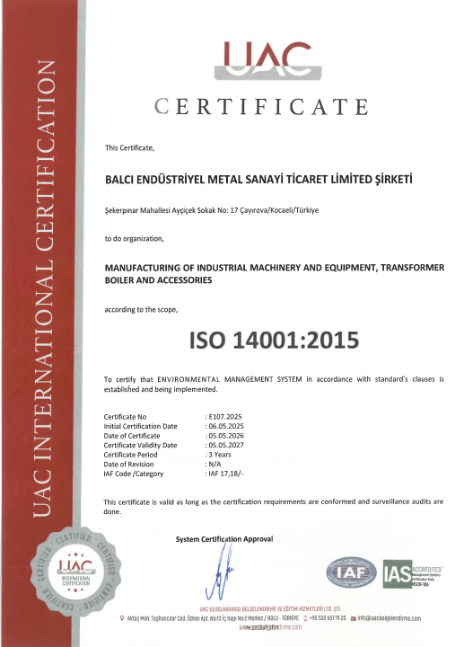 Balcı Metal Sertifika 4