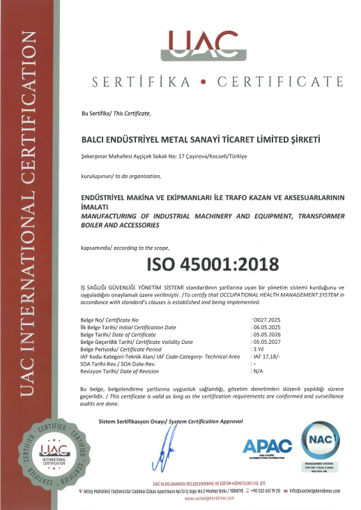Balcı Metal Sertifika 5