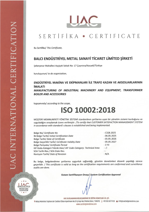 Balcı Metal Sertifika 6